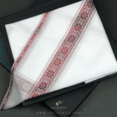 PREMIUM WHITE & RED EMIRATI GHUTRA SCARF EM20