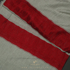 PREMIUM SILVER ELEGANT QATARI SHEMAGH SCARF QR6