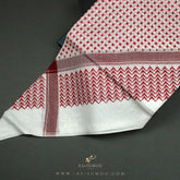 RARE UNIQUE RED & WHITE SAUDI SHEMAGH SCARF RS11