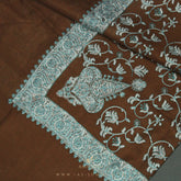 PREMIUM BROWN AUTHENTIC HIJAZI SHEMAGH SCARF HJ11