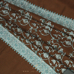 PREMIUM BROWN AUTHENTIC HIJAZI SHEMAGH SCARF HJ11