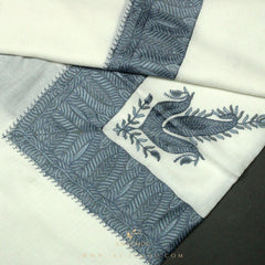 PREMIUM WHITE ELEGANT QATARI SHEMAGH SCARF QR3