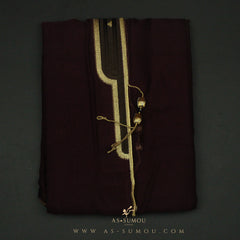 PREMIUM RARE MAROON ELEGANT KHALEEJI BISHT BS22