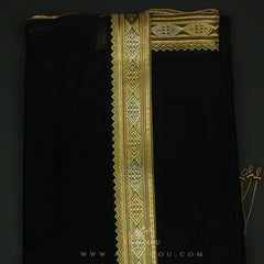 PREMIUM RARE BLACK UNIQUE KHALEEJI BISHT BS20