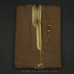 PREMIUM RARE BROWN UNIQUE KHALEEJI BISHT BS21