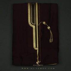 PREMIUM RARE MAROON ELEGANT KHALEEJI BISHT BS18