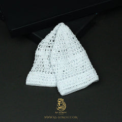 PREMIUM WHITE HANDMADE KHALEEJI KUFI AR23
