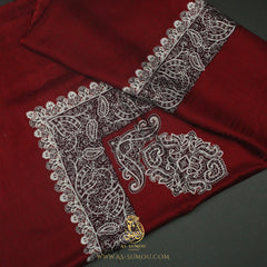 PREMIUM RED AUTHENTIC OMANI MASSAR SCARF OM133