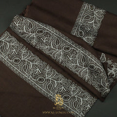 PREMIUM BROWN AUTHENTIC OMANI MASSAR SCARF OM85