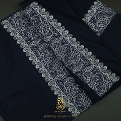 PREMIUM NAVY AUTHENTIC OMANI MASSAR SCARF OM86