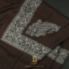 PREMIUM BROWN AUTHENTIC OMANI MASSAR SCARF OM85