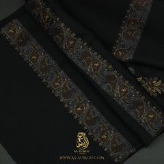 PREMIUM BLACK AUTHENTIC YEMENI SHEMAGH SCARF BL172