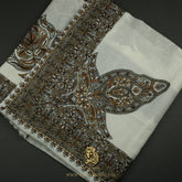 PREMIUM WHITE AUTHENTIC OMANI MASSAR SCARF OM152