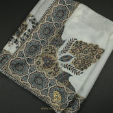 PREMIUM WHITE AUTHENTIC OMANI MASSAR SCARF OM153