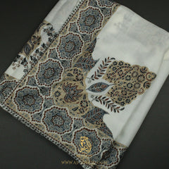 PREMIUM WHITE AUTHENTIC OMANI MASSAR SCARF OM153
