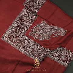 PREMIUM RED AUTHENTIC OMANI MASSAR SCARF OM92