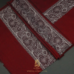 PREMIUM RED AUTHENTIC OMANI MASSAR SCARF OM141