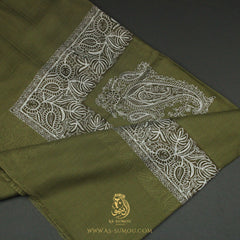 PREMIUM OLIVE AUTHENTIC OMANI MASSAR SCARF OM142