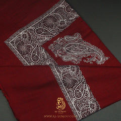 PREMIUM RED AUTHENTIC OMANI MASSAR SCARF OM141