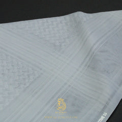 PREMIUM WHITE SAUDI SHEMAGH SCARF WS46