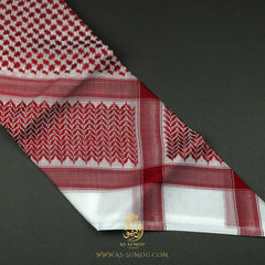 RARE RETRO RED & WHITE SAUDI SHEMAGH SCARF RS6