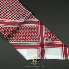 RARE RETRO RED & WHITE SAUDI SHEMAGH SCARF RS2
