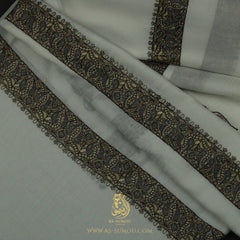 PREMIUM WHITE AUTHENTIC YEMENI SHEMAGH SCARF WH159
