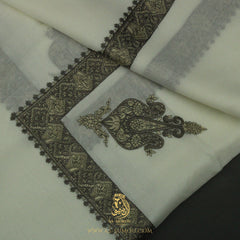PREMIUM WHITE AUTHENTIC YEMENI SHEMAGH SCARF WH161