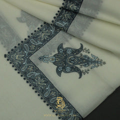 PREMIUM WHITE AUTHENTIC YEMENI SHEMAGH SCARF WH158
