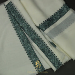PREMIUM WHITE AUTHENTIC YEMENI SHEMAGH SCARF WH166