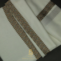 PREMIUM WHITE AUTHENTIC YEMENI SHEMAGH SCARF WH167
