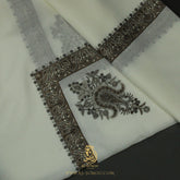 PREMIUM WHITE AUTHENTIC YEMENI SHEMAGH SCARF WH168