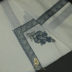 PREMIUM WHITE AUTHENTIC YEMENI SHEMAGH SCARF WH169