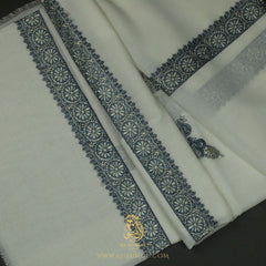 PREMIUM WHITE AUTHENTIC YEMENI SHEMAGH SCARF WH169