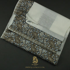PREMIUM WHITE AUTHENTIC OMANI MASSAR SCARF OM99