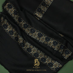 PREMIUM BLACK AUTHENTIC YEMENI SHEMAGH SCARF BL120