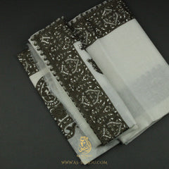 PREMIUM WHITE AUTHENTIC YEMENI SHEMAGH SCARF WH216