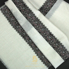 PREMIUM WHITE AUTHENTIC YEMENI SHEMAGH SCARF WH219