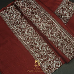 Premium Red Authentic Omani Massar Scarf OM163