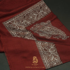 Premium Red Authentic Omani Massar Scarf OM163