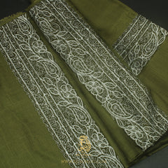 Premium Olive Authentic Omani Massar Scarf OM166