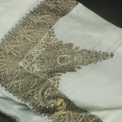 Premium White Authentic Omani Massar Scarf OM166