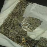 Premium White Authentic Omani Massar Scarf OM168