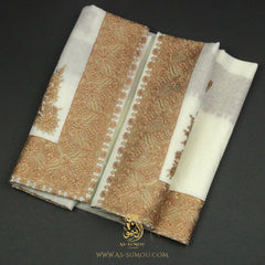 PREMIUM WHITE AUTHENTIC YEMENI SHEMAGH SCARF WH203