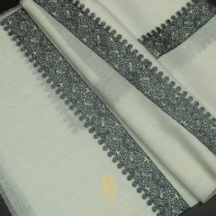 Premium White Authentic Yemeni Shemagh Scarf WH236