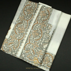 PREMIUM WHITE AUTHENTIC OMANI MASSAR SCARF OM130