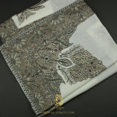 PREMIUM WHITE AUTHENTIC OMANI MASSAR SCARF OM151
