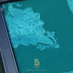 LUXURY HANDMADE TEAL YEMENI SHEMAGH