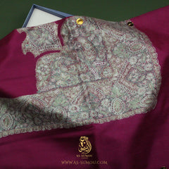 LUXURY HANDMADE MAROON YEMENI SHEMAGH