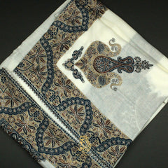 PREMIUM WHITE AUTHENTIC OMANI MASSAR SCARF OM129